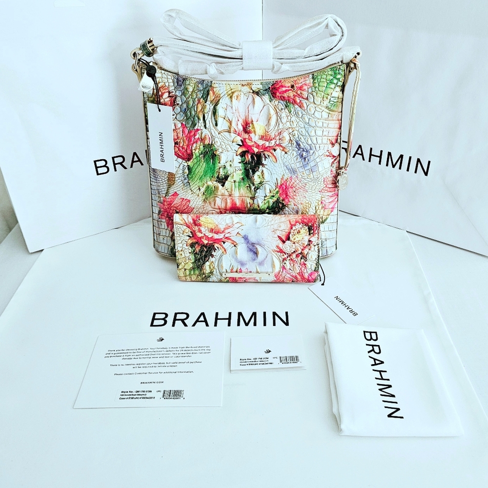 NWT Brahmin SUCCULENT BLOOM Katie w/ Ady Wallet